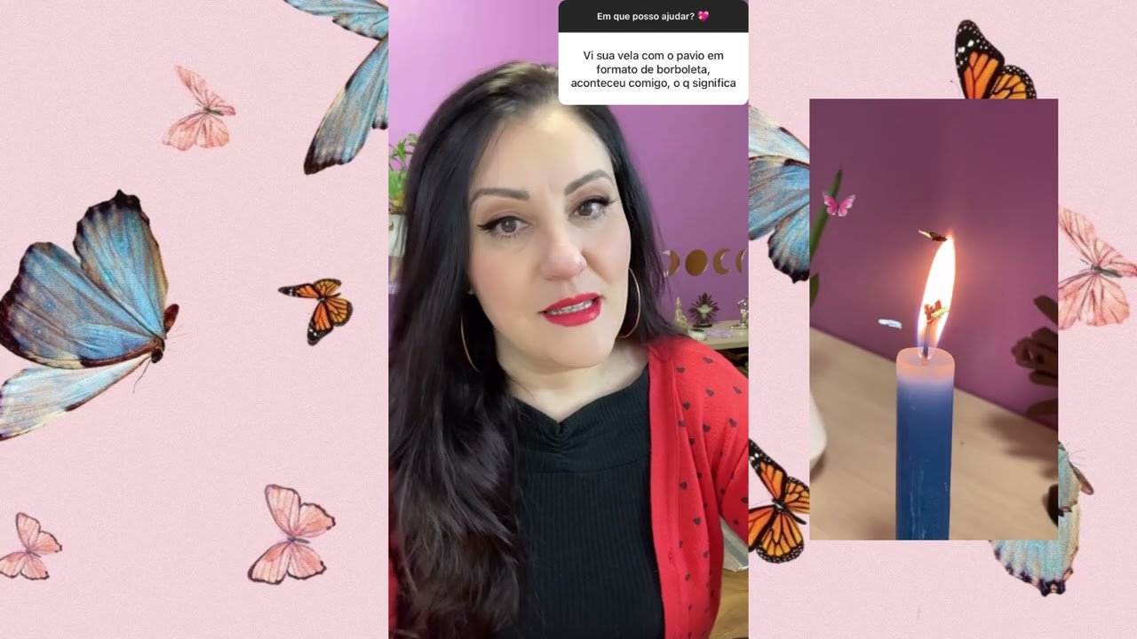 Borboleta na chama da vela 🦋🕯