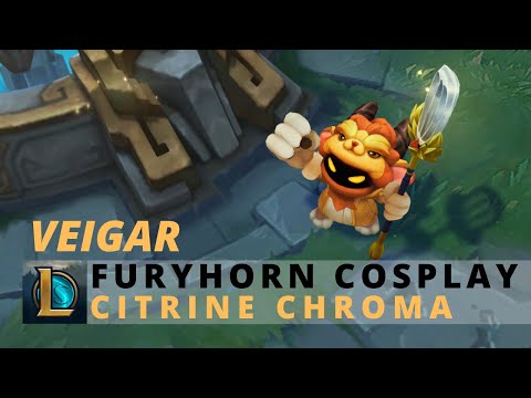 Furyhorn Cosplay Veigar Citrine Chroma - League Of Legends