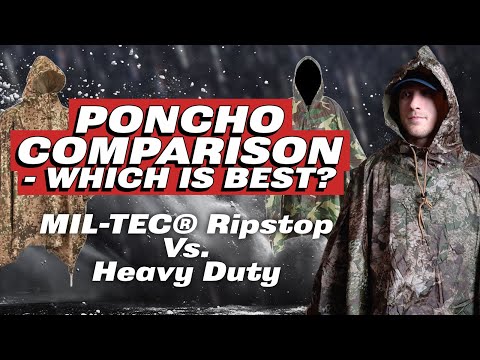 Most Dependable Weatherproof Ponchos - Stay Dry In Every Scenario - MIL-TEC® Ripstop Vs. Heavy Duty