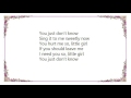 Bobby Darin - You Just Don't Know Lyrics