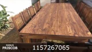 MESA QUINCHO 3 X 12 CON 14 SILLAS