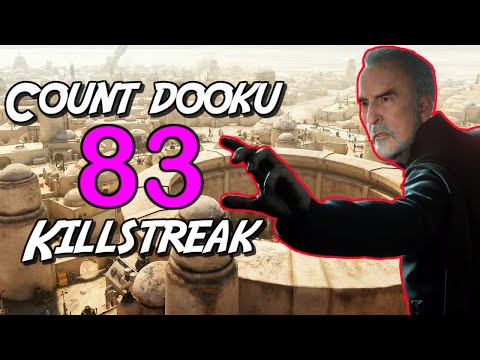 Starwars Battlefront 2- 83 Dooku Killstreak/Gameplay (No Last Phase) on Tatooine! [PS4]