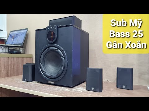 (Giá 4tr9) Dàn 5.1 Sub Điện Mỹ Bass 25cm, Loa Nội Địa Nhật Yamaha V10