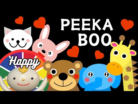 Baby Sensory.【PEEK A BOO】High contrast animation with cute sounds.【animals】