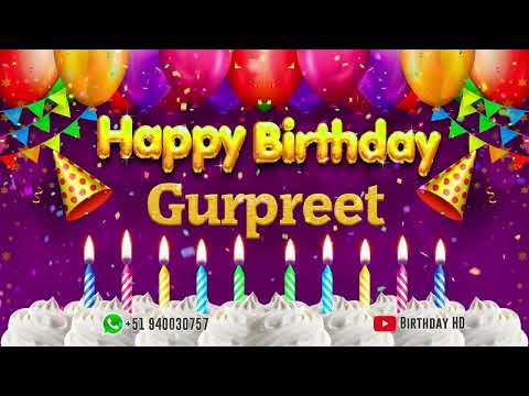 Gurpreet Happy birthday To You - Happy Birthday song name Gurpreet 🎁