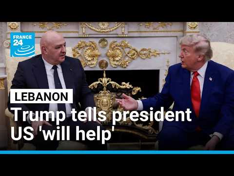 As he hosts the Lebanese president, Trump says the US 'will help' the country