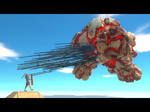Romanus Spears vs Every Lava Golem Skin Baloon Unit - Animal Revolt Battle Simulator