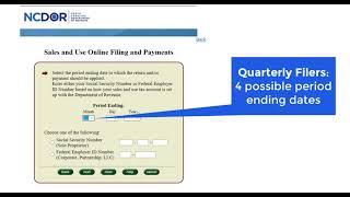 Online File & Pay - Sales and Use Tax Due in One County in NC