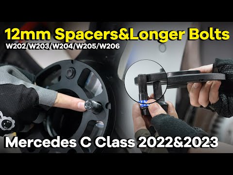 12mm Wheel Spacers&Longer Wheel Bolts for Mercedes C Class|W202/W203/W204/W205/W206 Modified|BONOSS