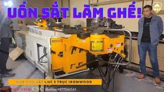 Máy uốn sắt cnc 5 trục Ironwood. Máy chuyên uốn sắt làm ghế!