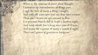 Sonnet 30: When to the sessions of sweet silent thought