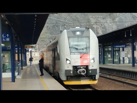 Odjezd vlaku Os 6917 ze stanice Ústí nad Labem hlavní nádraží (26.10.2024)