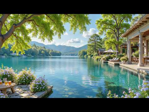 Soft Morning Piano In Peaceful Nature | Chill Up Mind With Calm Piano Music In Rustic Lakeside Cabin