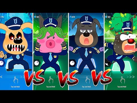 Sheriff Labrador Team 🐾🆚️ Sheriff Labrador Exe Team 👮‍♂️💥 Who Is the Best? 🎯  #tileshop #coffindance