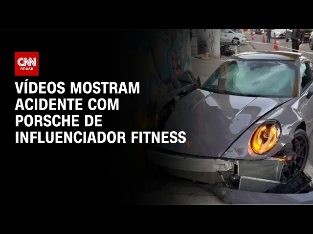 Vídeos mostram acidente com Porsche de Fábio Giga em São Paulo | AGORA CNN