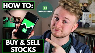 How to Buy & Sell stocks in TD Ameritrade mobile app | Step by Step walkthrough