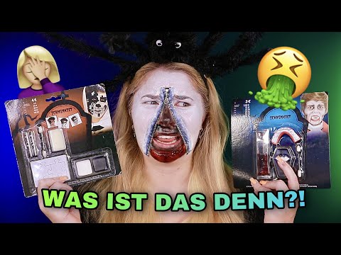 Ich teste 3€ HALLOWEEN Makeup Sets von TEDI 😅🤢