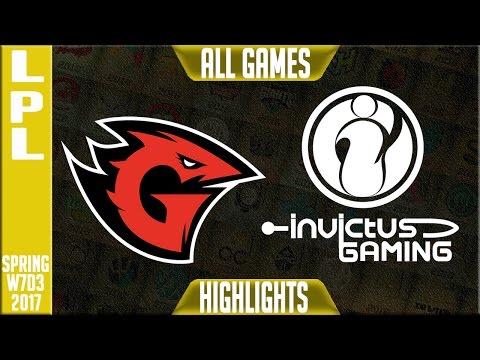Invictus Gaming vs Game Talents Highlights All Games - LPL Spring 2017 W7D3 - IG vs GT All Games