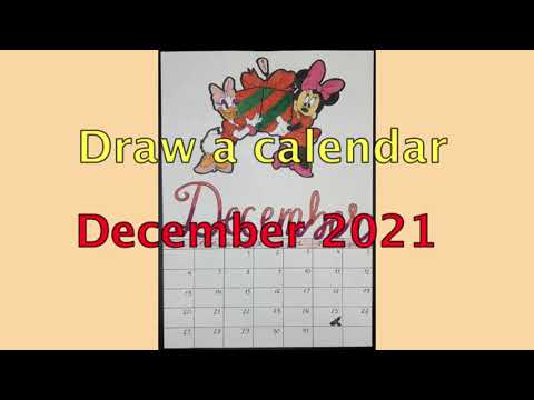 How to draw a calendar December 2021 BF Easy Step by Step. #calendar #December #BestFriend #BF #2021