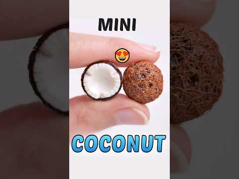 DIY Miniature Coconut - Polymer Clay Tiny Food