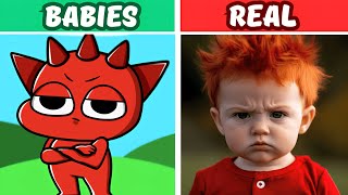 Babies Sprunki VS Real Babies sprunki Animations