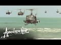 Helicopters Fly Over Destroy A Village Apocalypse Now