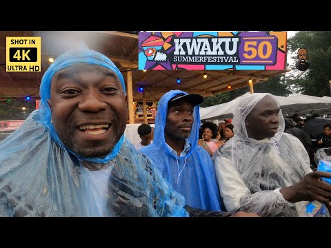 Heavy rainfall at Kwaku Summer Festival in Amsterdam