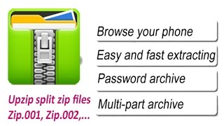 How to extract split zip files zip.001 on Android