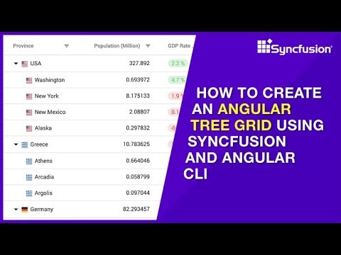 Create an Angular Tree Grid Using Angular CLI and Schematics