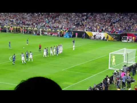 Messi free kick goal vs USA
