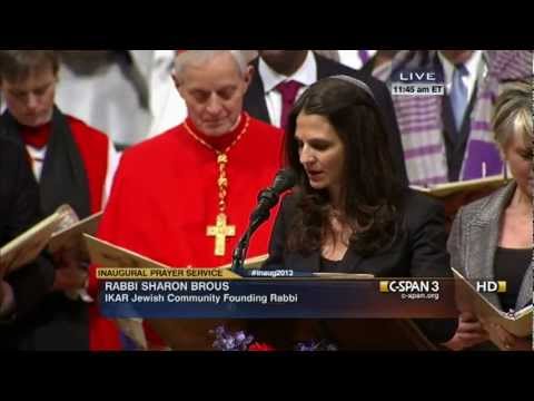 Rabbi Sharon Brous blesses President Barack Obama at his second Inauguration