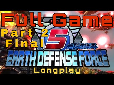 Earth Defense Force 5 Full Playthrough 2019 (Hard) Part 2 Final Longplay