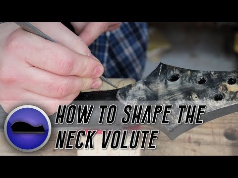 How to carve the headstock to neck volute - Mini-torial Episode 26