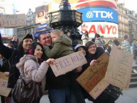 Free hugs London 12 Feb 2011