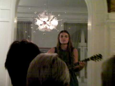 Swedish artist Jennie Abrahamsson performing at the Swedish Counsel Residence in New York