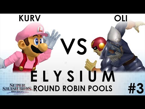 Elysium #3 - Kurv (Luigi) VS Oli (Falcon) - SSBM Round Robin Pools