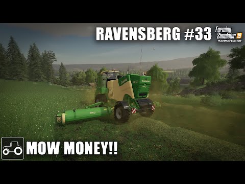 Baling Contract & Making Hay Bales - Ravensberg #33 Farming Simulator 19 Timelapse