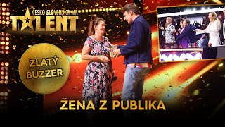 ČESKO SLOVENSKO MÁ TALENT 2023 (4) - Zlatý BUZZER pro ženu z publika!