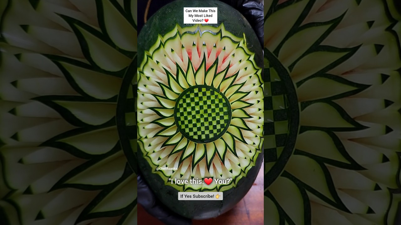 You've NEVER Seen a Watermelon  Carved Like This! 🍉✨ So Satisfying to Watch! #shorts #foodart