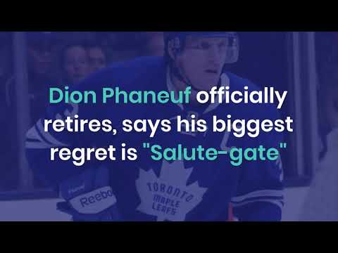 Dion #Phaneuf officially retires ICE #Hockey Player