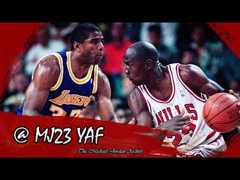 Michael Jordan vs Magic Johnson Highlights Bulls vs Lakers (1988.12.20) - 73pts, 20ast Combined!