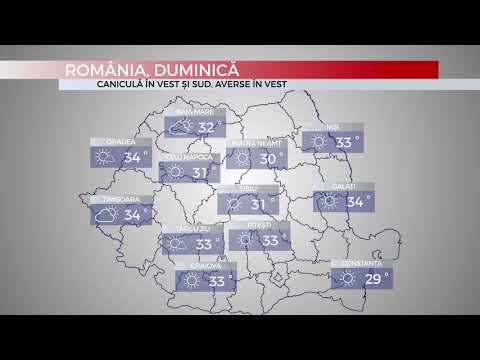 MEDIAFAX METEO 24 August - Caniculă în vest și sud, averse în zonele montane
