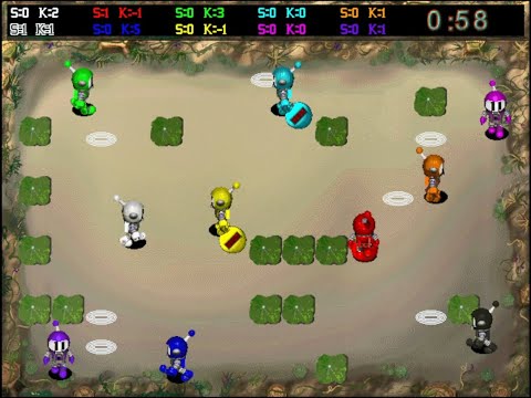 Atomic Bomberman gameplay: Trigger bomb boxing ring championship