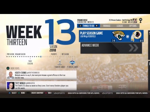 Madden 18 Career Mode RB - 2018 Washington Redskins (Week 13) (Part 34)