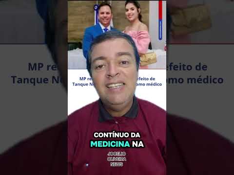 MP recomenda que vice-prefeito de Tanque Novo deixe de atuar como médico.