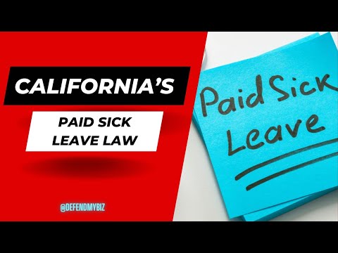 California's Paid Sick Leave Law