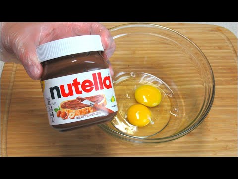 Mix Eggs With Nutella The Result Will  Surprise You /Easy Two Ingredients Dessert / ASMR #117