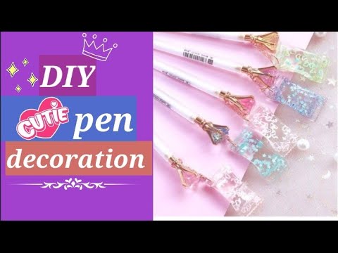 DIY Cute Handmade Pen/Pen Decoration Ideas/DIY Cute Pen/How To/paper craft with nipa