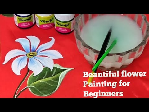 How to Paint Flowers Check this out. Easy flower painting for beginners। Acrylic painting।