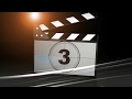 Slate Board Movie Clapper with Film Reel Count Down 3, 2, 1